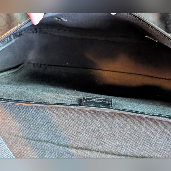 Burberry Prince of Gale Checkered Bag Canvas & Black Leather Trim Excellent! - Picture 11 of 17